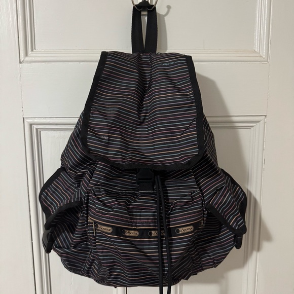 Lesportsac Multicolor Striped Backpack - Picture 1 of 6